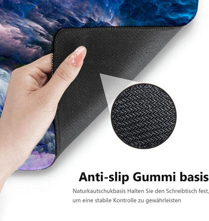 Großes Gaming Mauspad 900x400mm Sternennebel Farbenprächtig Anti-Rutsch