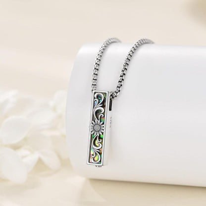 Urnen Halskette Sterling Silber Sonnenblume mit Gravur