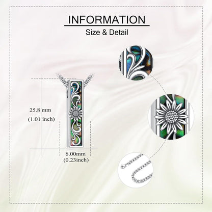Urnen Halskette Sterling Silber Sonnenblume mit Gravur