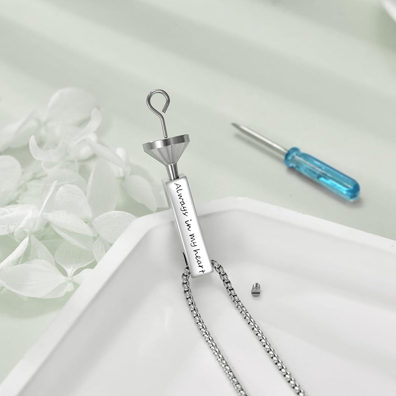 CUPENDA Libelle Urne Halskette für Asche 925 Sterling Silber Gedenkschmuck