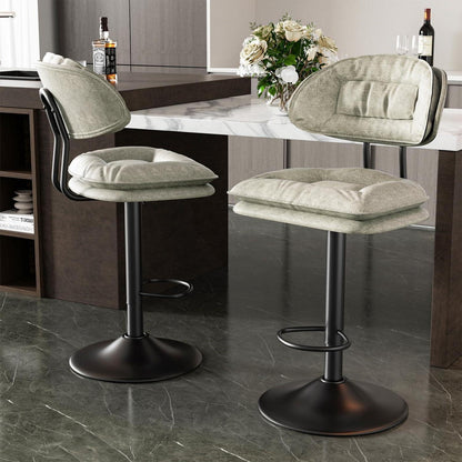 Barhocker 2er Set Beige – Ergonomisch & Verstellbar