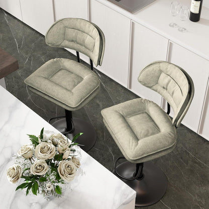 Barhocker 2er Set Beige – Ergonomisch & Verstellbar