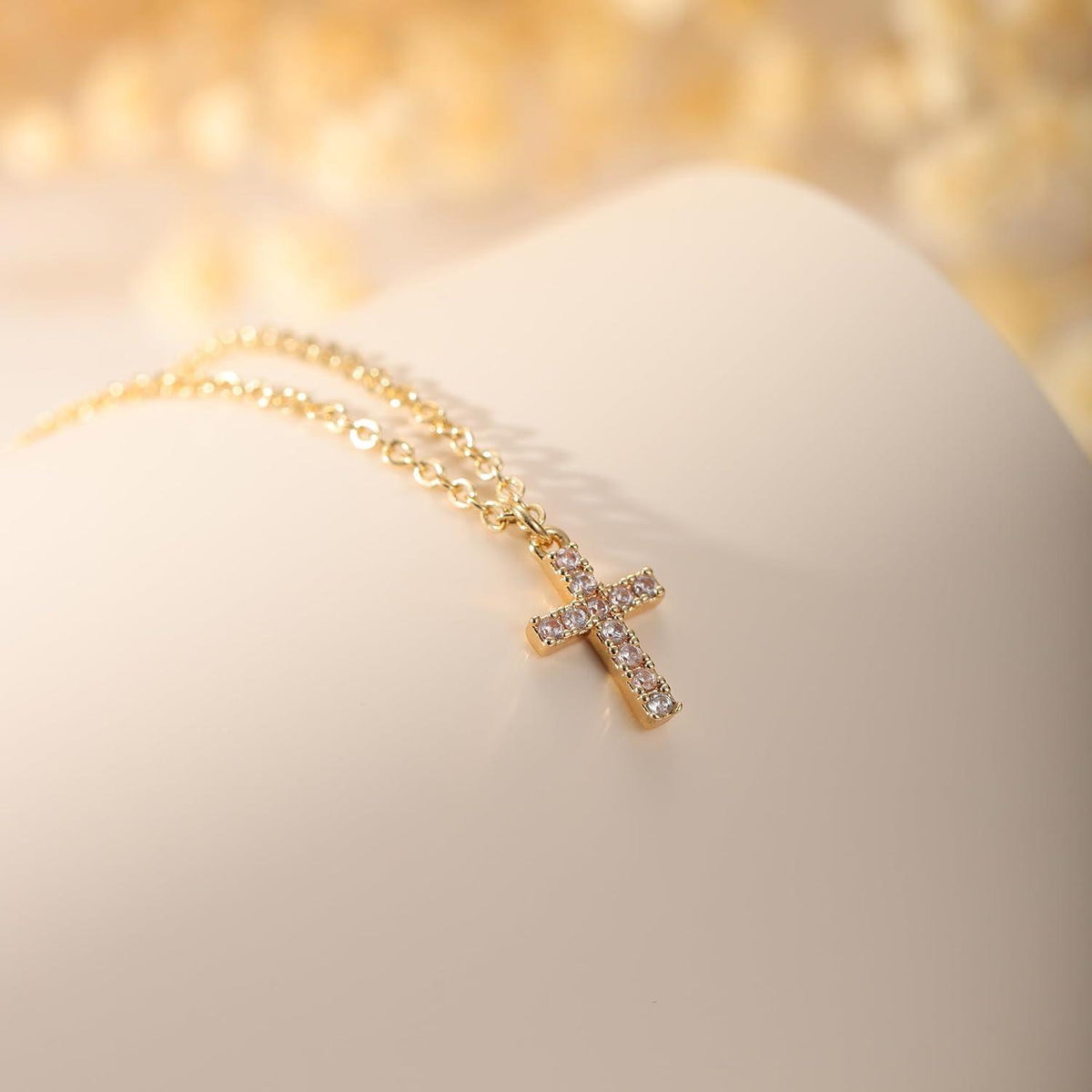 Kreuz Kette Damen 14K Gold Vergoldet Layered Halskette Exquisit