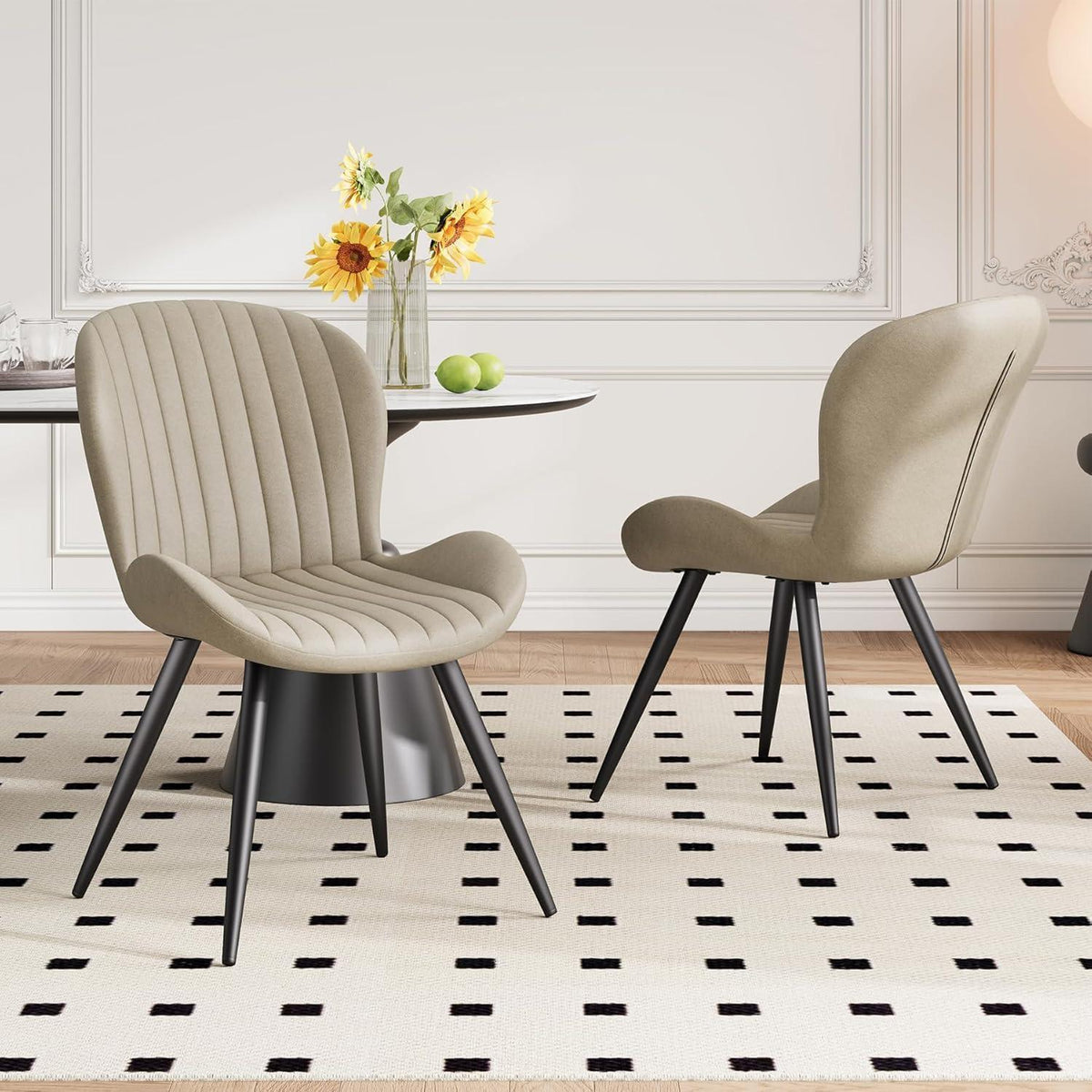 Esszimmerstühle 2er Set Beige – Ergonomisch & Robust