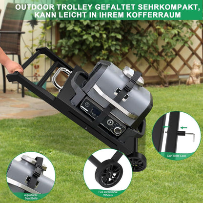 WELL GRILL Faltbarer Grillständer Beistelltisch für Ninja Woodfire OG700 Serie