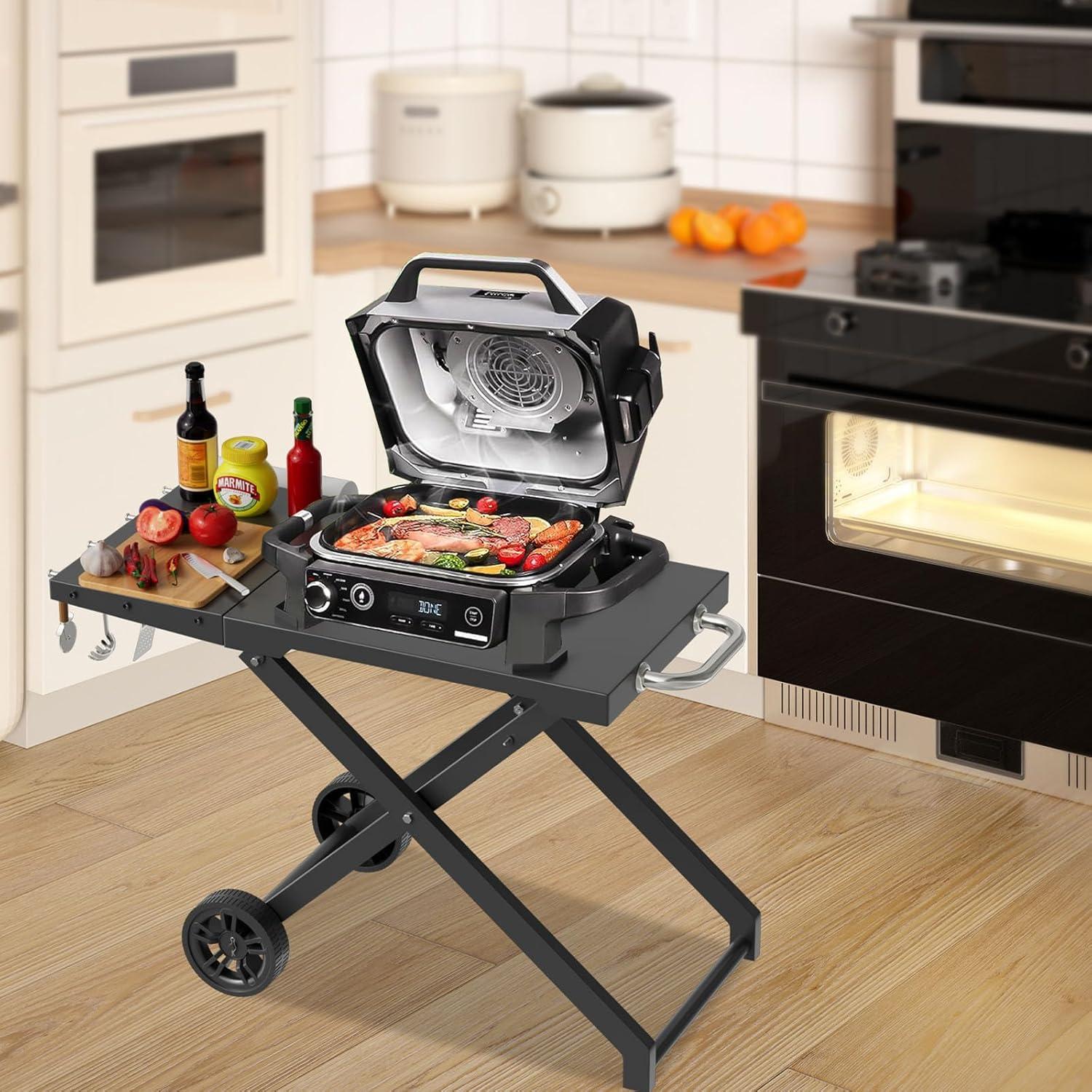 Faltbarer Grillständer BBQ Grillwagen für Ninja Woodfire OG700 Series