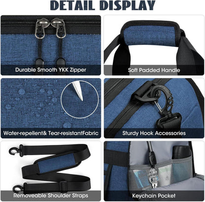 Sporttasche 40L Blau mit Schuhfach & Nassfach für Damen und Herren