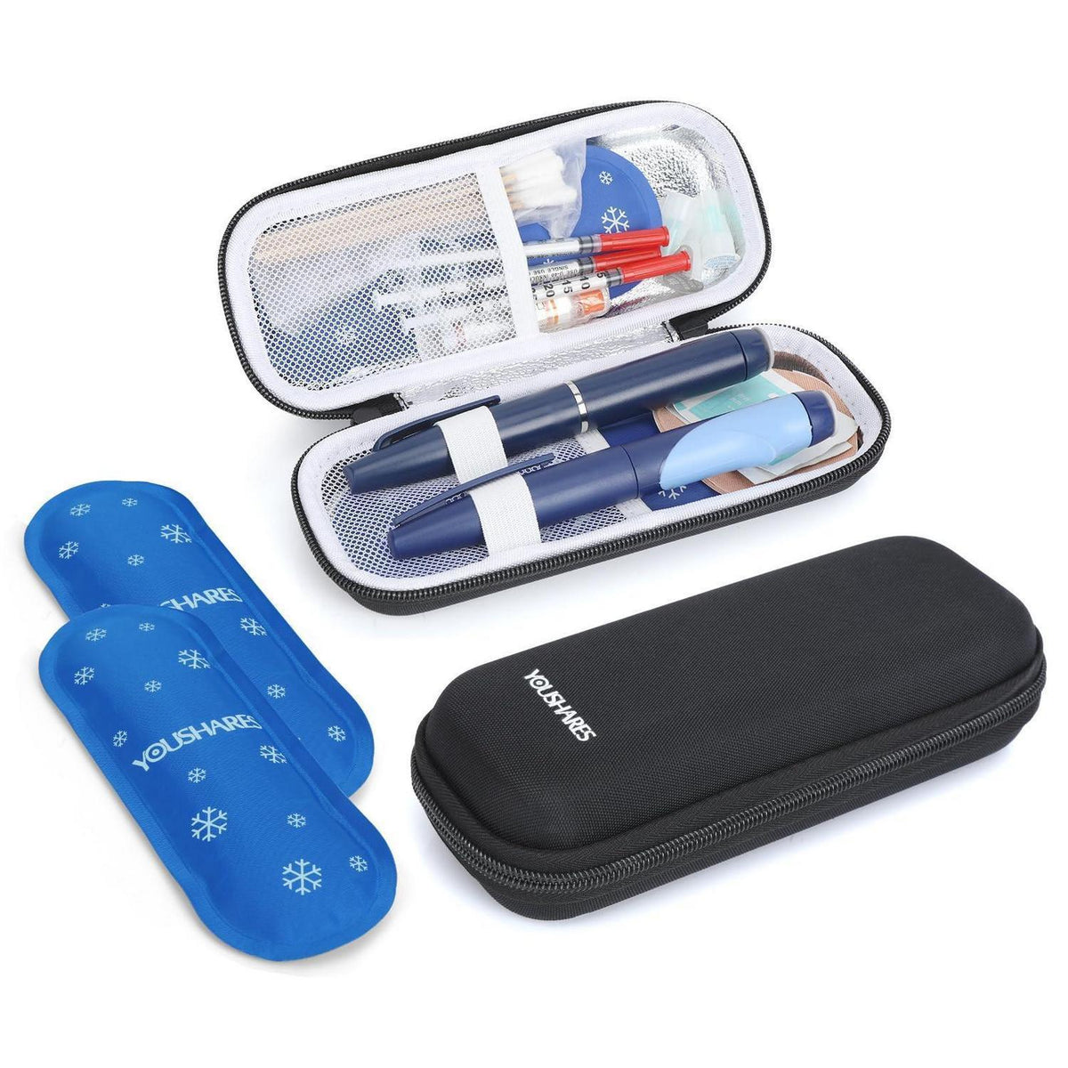 Insulin Kühltasche mit Kühlakkus – TSA-sicher für Reisen
