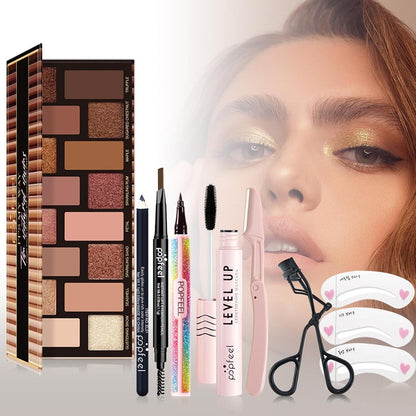 Geschenkset Make-up: Komplettes Kosmetik Set für Gesicht, Augen & Lippen