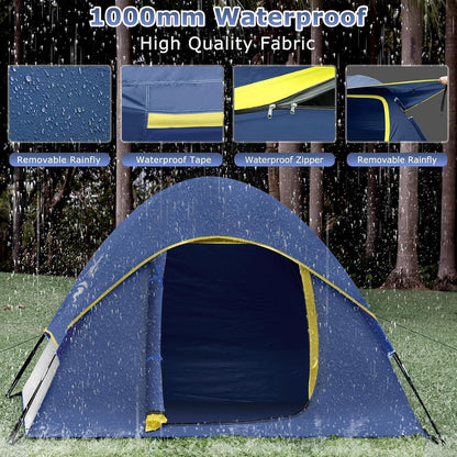 GLADTOP Camping Zelt für 2-3 Personen, Wasserdicht