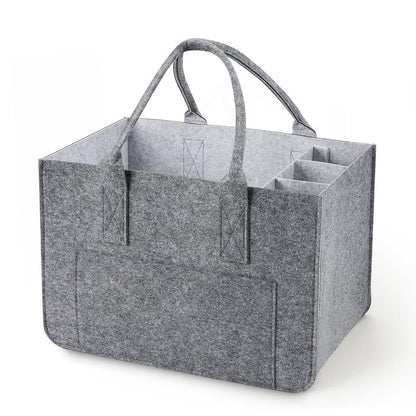 Filztasche Einkaufstasche mit Fächern & Weinflaschenhalter