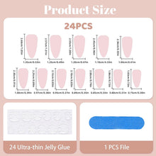 Mandel Falsch Nägel French Design Chrom Glänzend Press On Nails