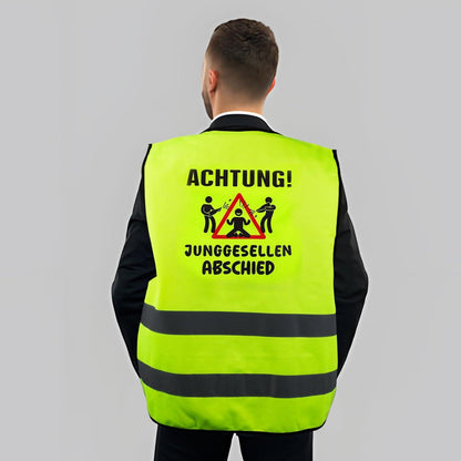 BETESSIN Jga Männer Weste Fluoreszierend Gelb-grün - Hochwertiges