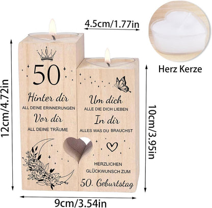50. Geburtstag Frau Kerzenhalter Geschenkideen Mama Schwester