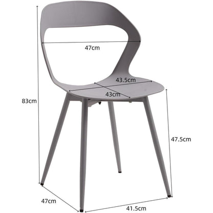 Nordischer Esszimmerstuhl Set 4er-Pack Grau
