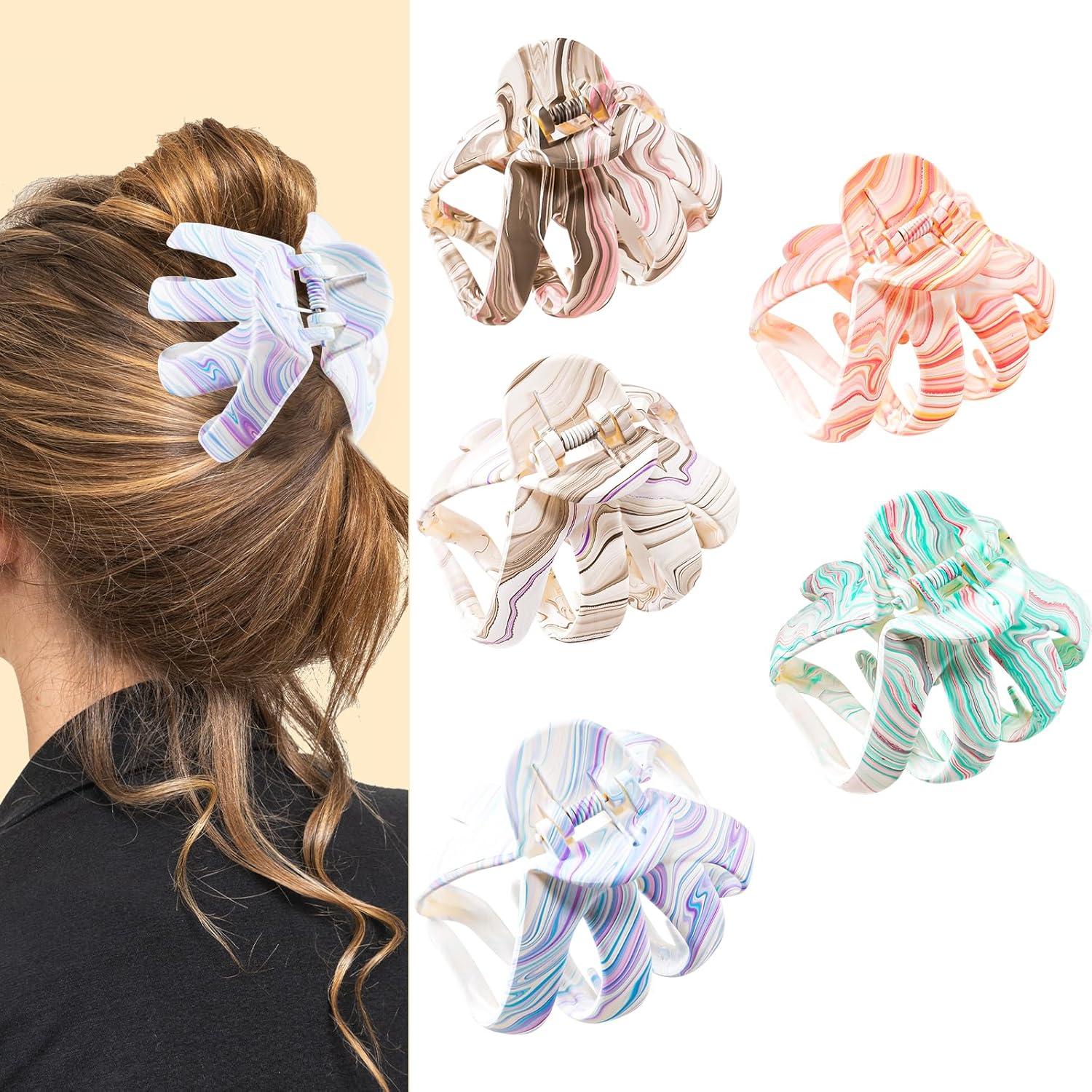 Lolalet Octopus Haarklammern 5er Set für dickes lockiges Haar