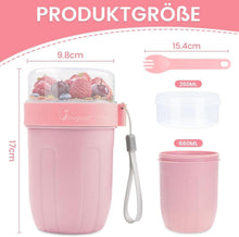 Bugucat Müslibecher to Go 660ML+260ML, 2in1 Auslaufsicherer