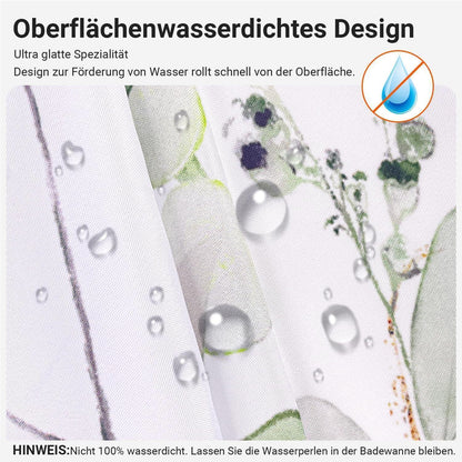 Duschvorhang Goldene Blätter 180x160cm Textil Wasserabweisend