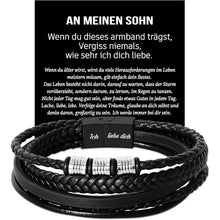 Armband "Ich Liebe Dich" - Geschenk für Sohn, Papa, Mann in Lederoptik