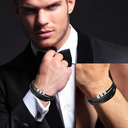 Armband "Ich Liebe Dich" - Geschenk für Sohn, Papa, Mann in Lederoptik