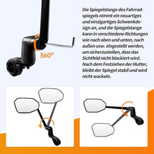 Fahrradspiegel 360° Drehbar – Klarer Rückspiegel für E-Bike & Co.