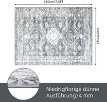 Vintage Teppich Wohnzimmer Schlafzimmer 160x230cm Grau