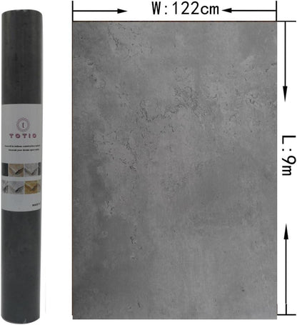 Selbstklebende Betonoptik Graue Wandfolie 122x9cm DIY Vinyl Industrie Stil