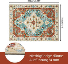 Vintage Orientalischer Teppich rutschfest Waschbar Kurzflor