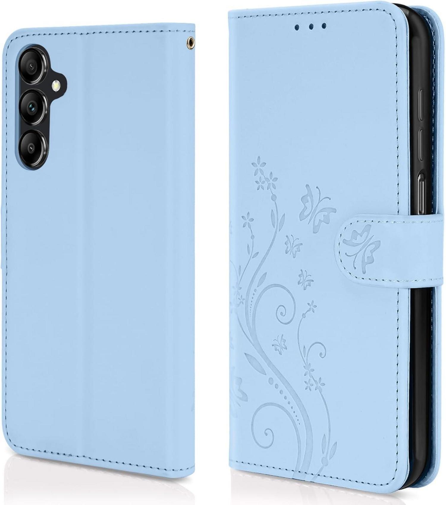 Lederhülle Samsung Galaxy A15 5G/4G Schutzhülle blau