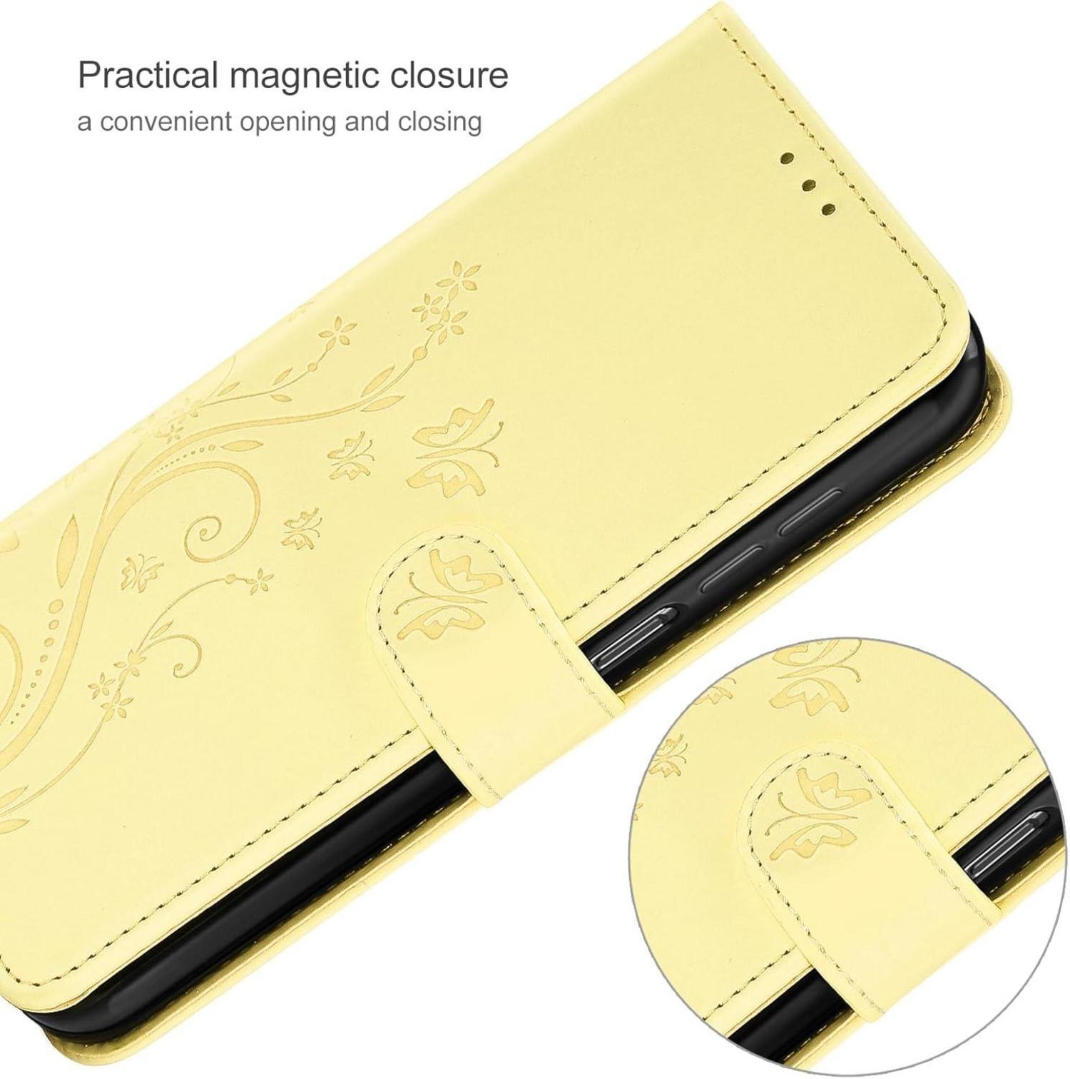 Samsung Galaxy A15 5G/4G Lederhülle Gelb Wallet Cover Schutzhülle
