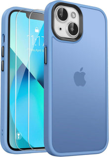 Handyhülle für iPhone 14/13 Stoßfeste Schutzhülle Matt Himmelblau