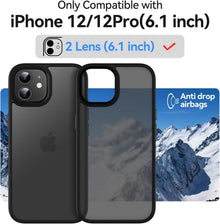 Schwarze Stoßfeste Handyhülle für iPhone 12 Pro & 12 mit