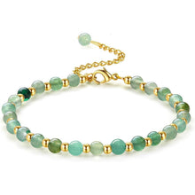 Naturstein Perlenarmband Damen Verstellbar mit Geschenkbox
