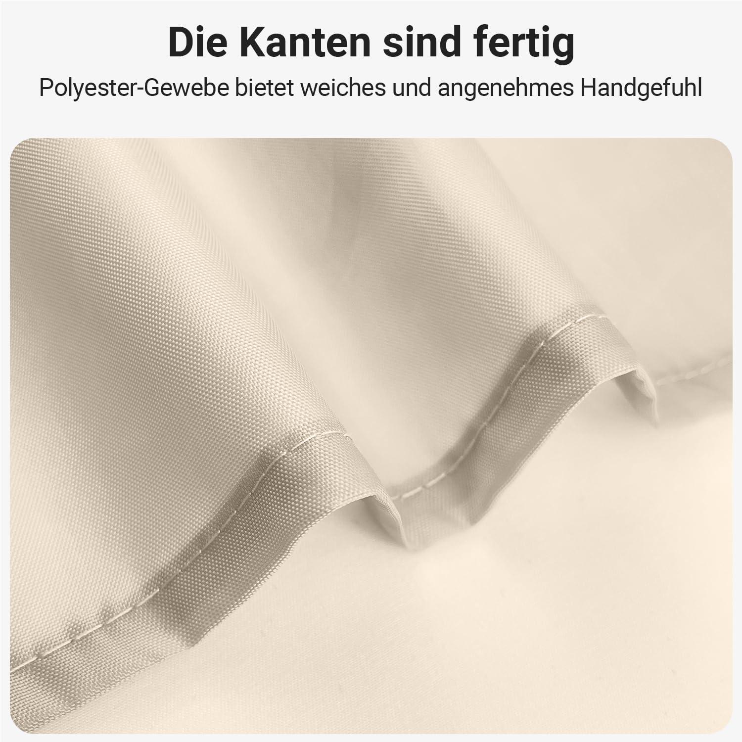 Duschvorhang 240x160cm Beige Antischimmel Textil Wasserabweisend Badezimmer
