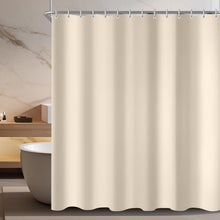 Duschvorhang 200x170cm Beige Antischimmel Textil Wasserabweisend waschbar