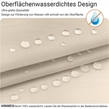 Duschvorhang 90x90cm Beige Beschwerter Saum Antischimmel