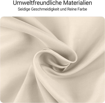Duschvorhang Beige Wasserabweisend Beschwert Antischimmel 200x160cm