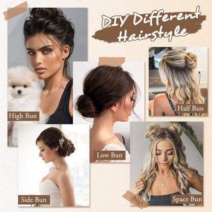 Echthaar Dutt Hellbraun - Natürlicher Haar-Bun für Frauen
