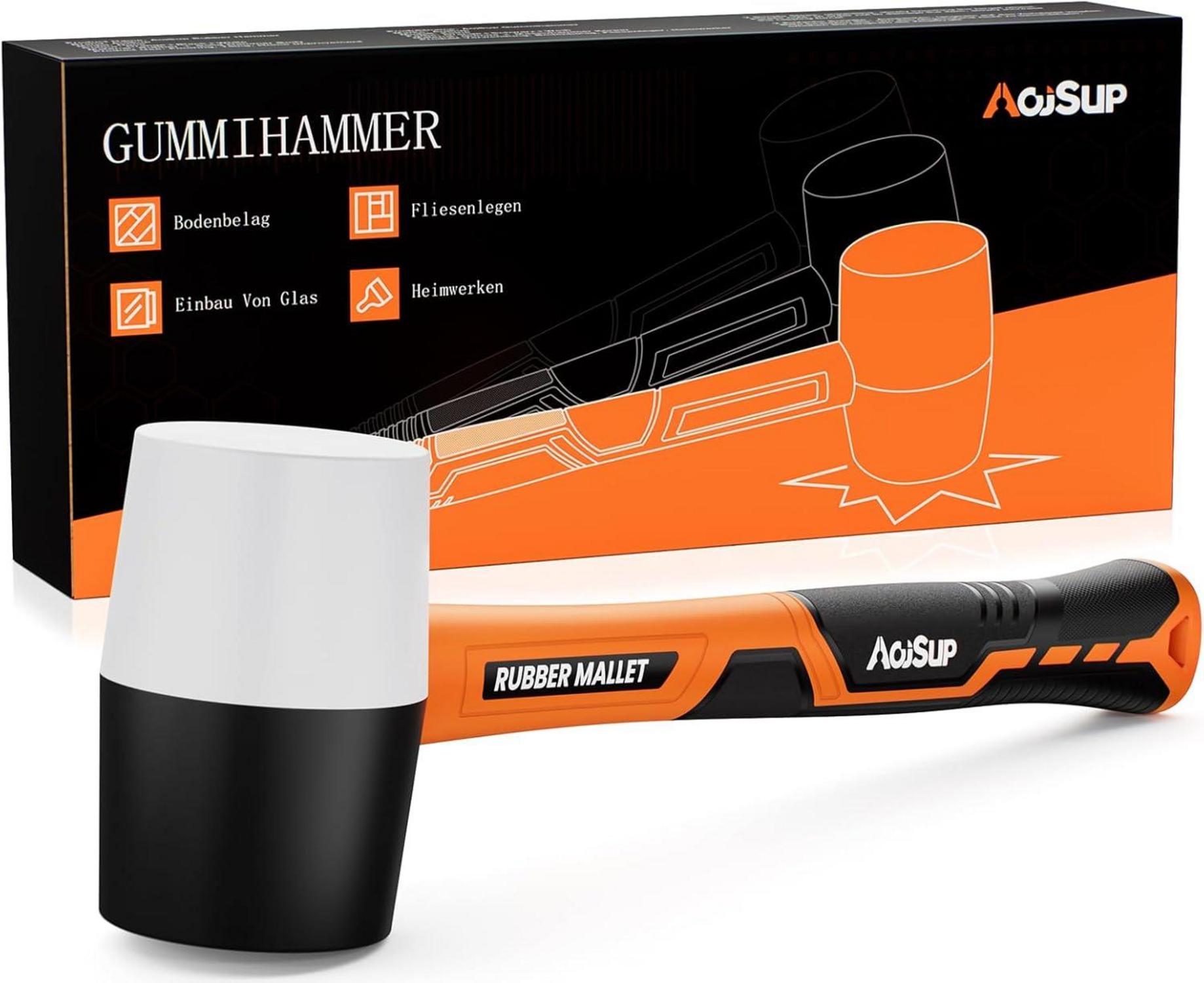 Gummihammer Allround Groß Indoor Outdoor 50mm Schwarz