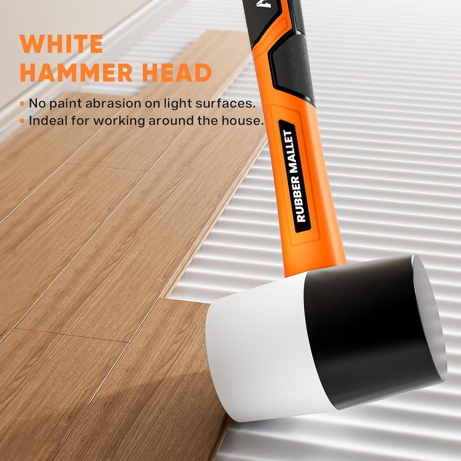 Gummihammer Allround Groß Schwarz Weiß Indoor Outdoor 50mm