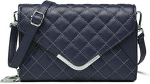 Umhängetasche Damen Leder gesteppt Schultertasche Crossbody Bag
