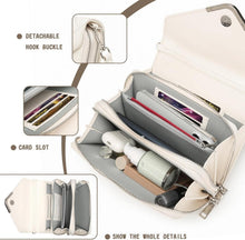 Damen Umhängetasche Klein Leder Gesteppt Fächer Crossbody