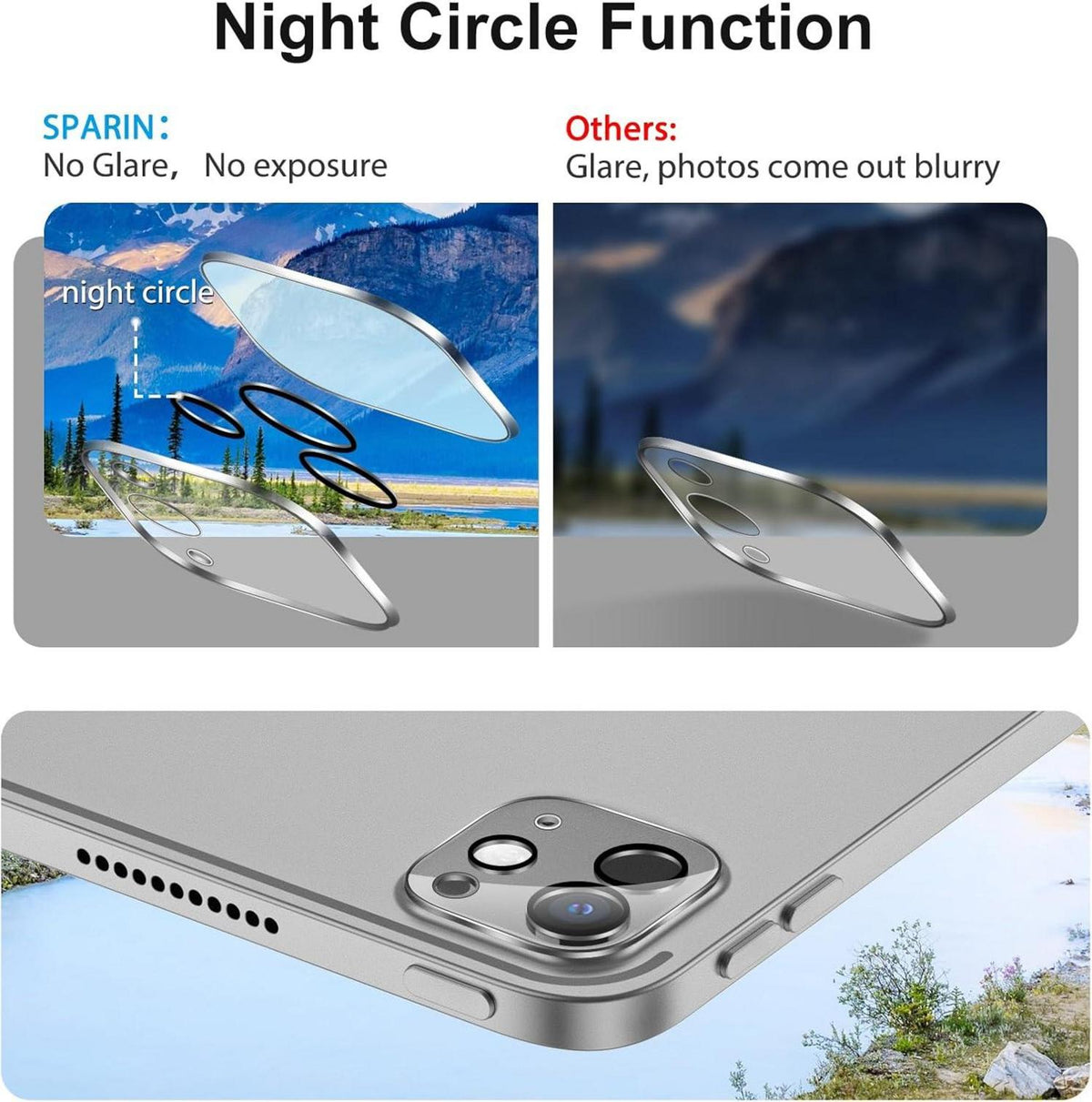 Panzer Schutz Glas iPad Pro 13 Zoll M4 2024 Schutzfolie 9H Härte Kamera