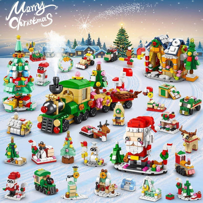 CUBIMANA 24er-Pack Weihnachtsbausätze LED-Licht 1122-teilig