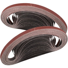 Schleifbänder 9x533 mm Körnung 320, 30 Stück, Aluminiumoxid