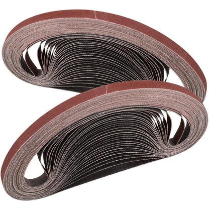 Schleifbänder 9x533 mm Körnung 320, 30 Stück, Aluminiumoxid