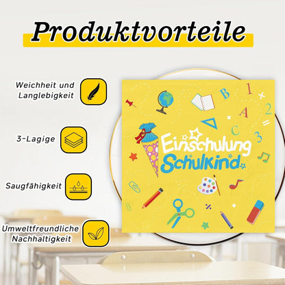 Einschulung Tischdeko Mädchen Jungen 40+60 st Holz Konfetti