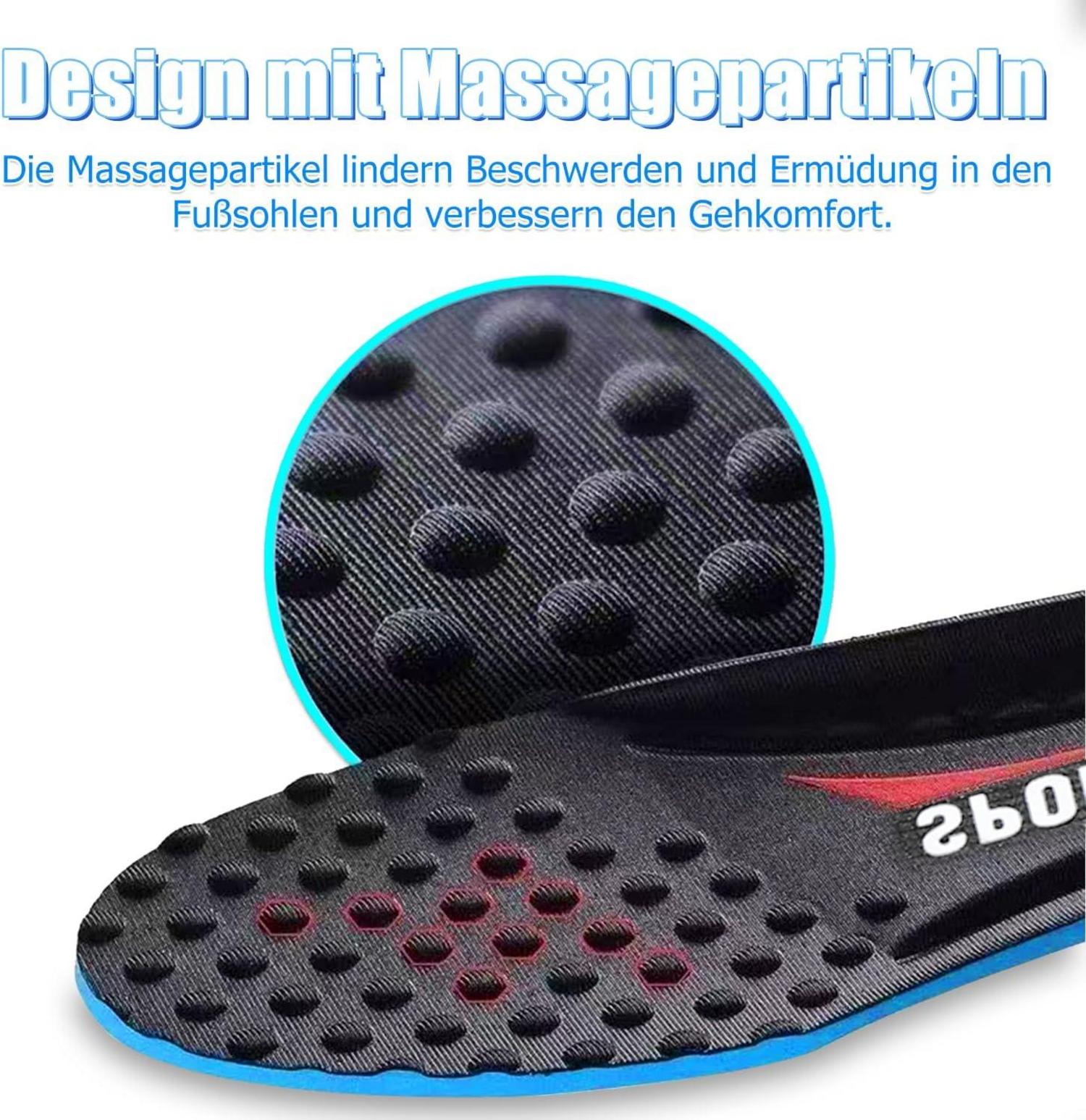 Memory Foam Einlegesohlen 2 Paar für Arbeit & Laufschuhe EU 39-41