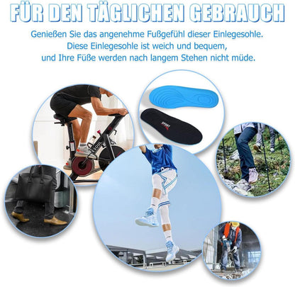2 Paar Komfort Einlegesohlen für Herren Damen Schuhe 39-41 Memory Foam
