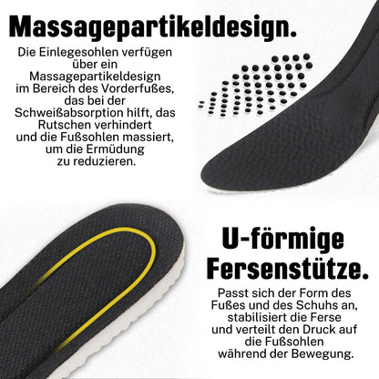 2x Sport-Einlegesohlen Atmungsaktiv Dämpfung Wandern Laufen Fitness 42-44